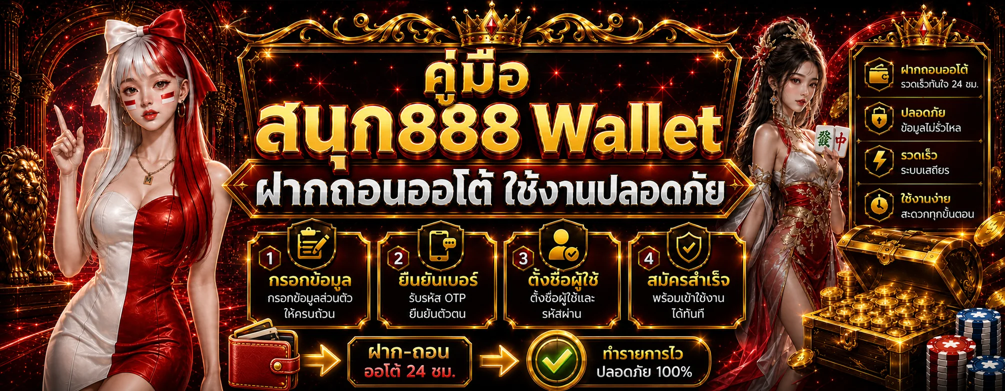 สนุก888 Wallet คู่มือฝากถอนออโต้และแก้รายการค้าง